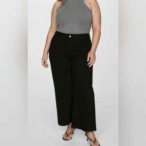 Mango Black Wide Leg Jeans